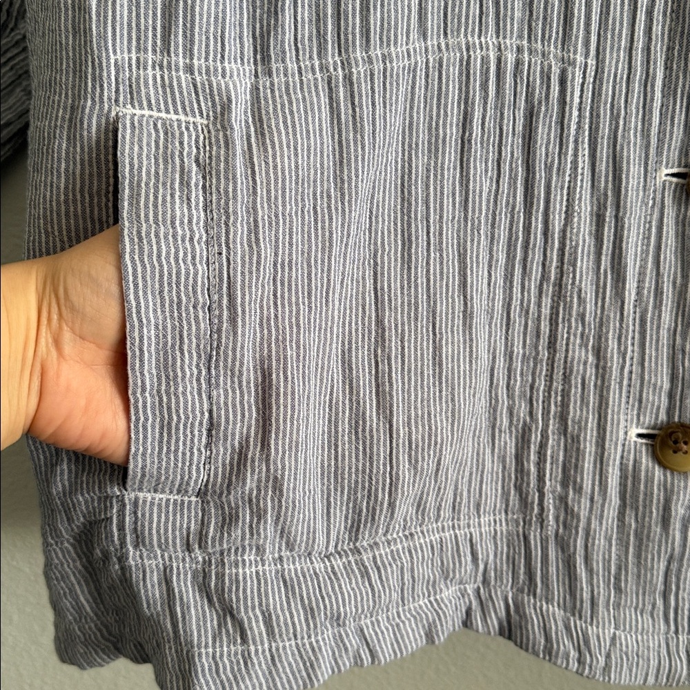 J Jill Cotton-Gauze Hooded Jacket 2X - Picture 3 of 7